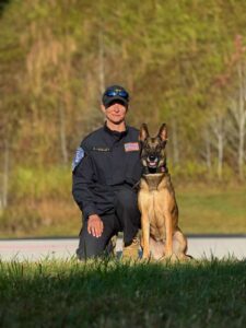 Kimberly Holley with her USAR Dog
